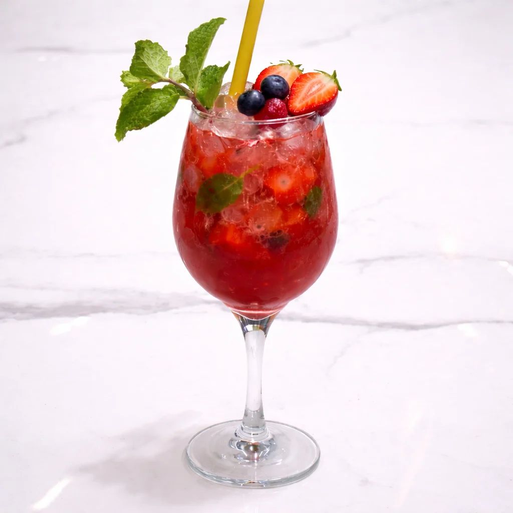 Mojito aux fruits rouges
