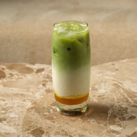 Iced matcha mangue
