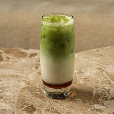 Iced vanilla matcha